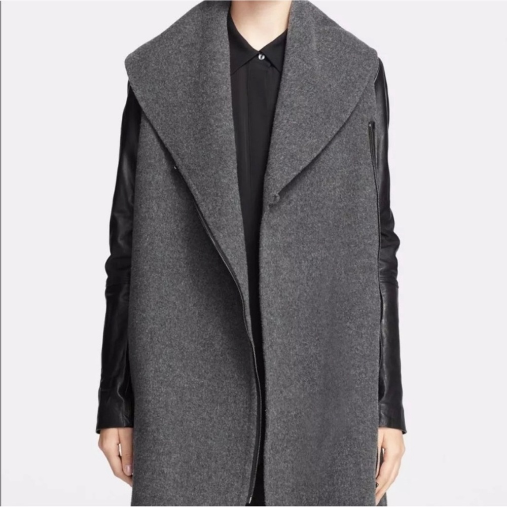 Vince Women’s Wool and Leather Coat Size Small